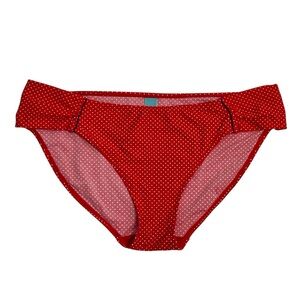 Panache Plus Red Polka Dot Britt Bikini Gathered Side Bottom XXL